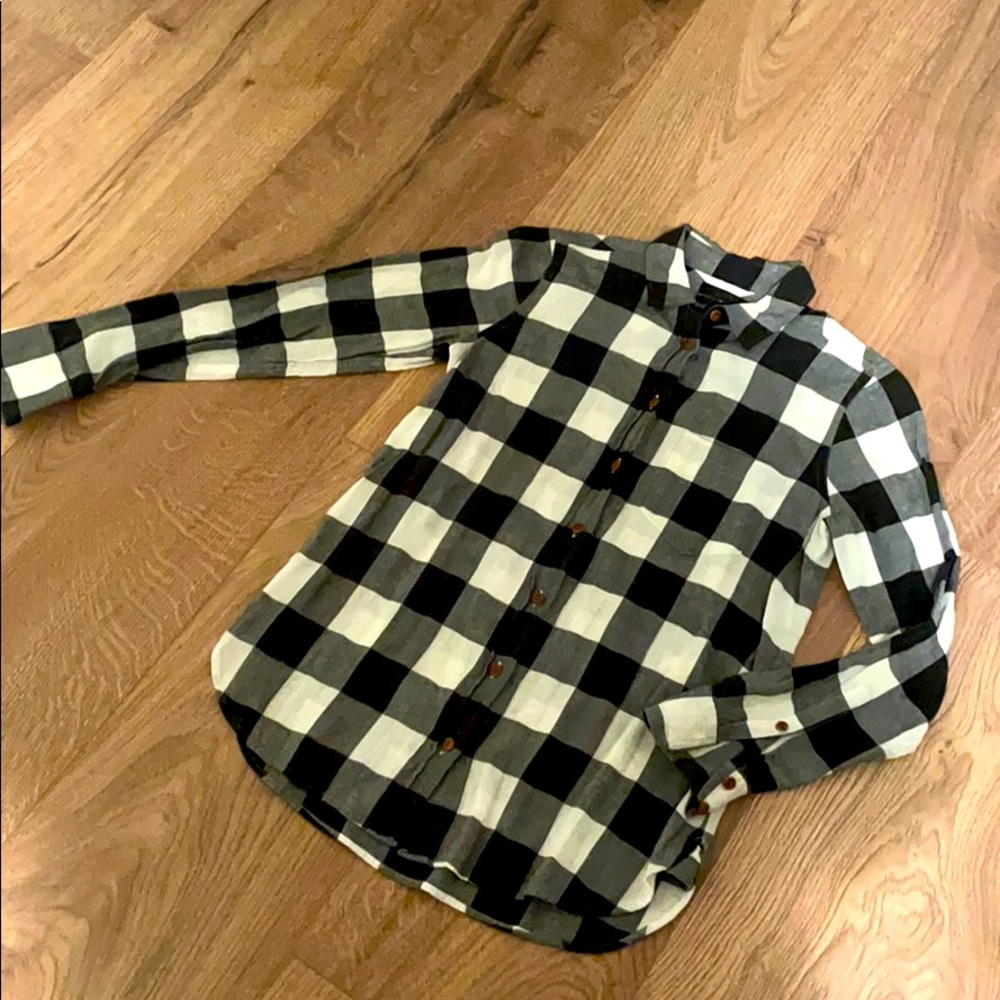 Jcrew black and white top